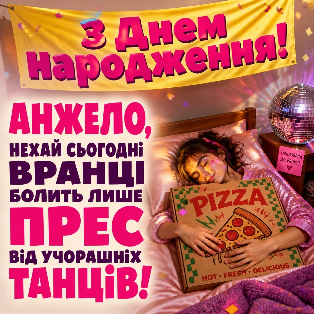 з днем народження анжела українською