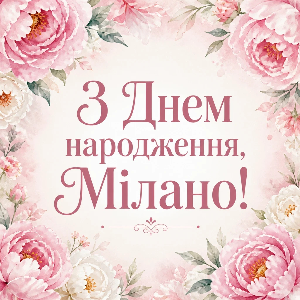 з днем народження мілана картинки
