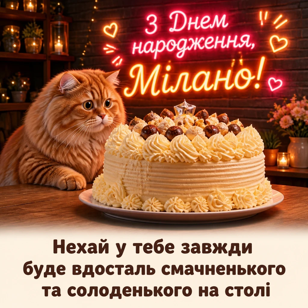 з днем народження мілана картинки