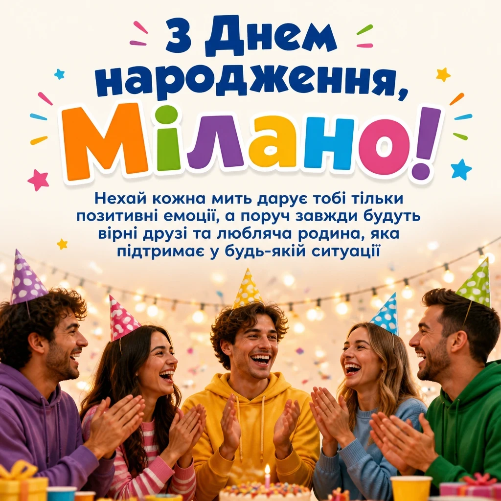 з днем народження мілана картинки