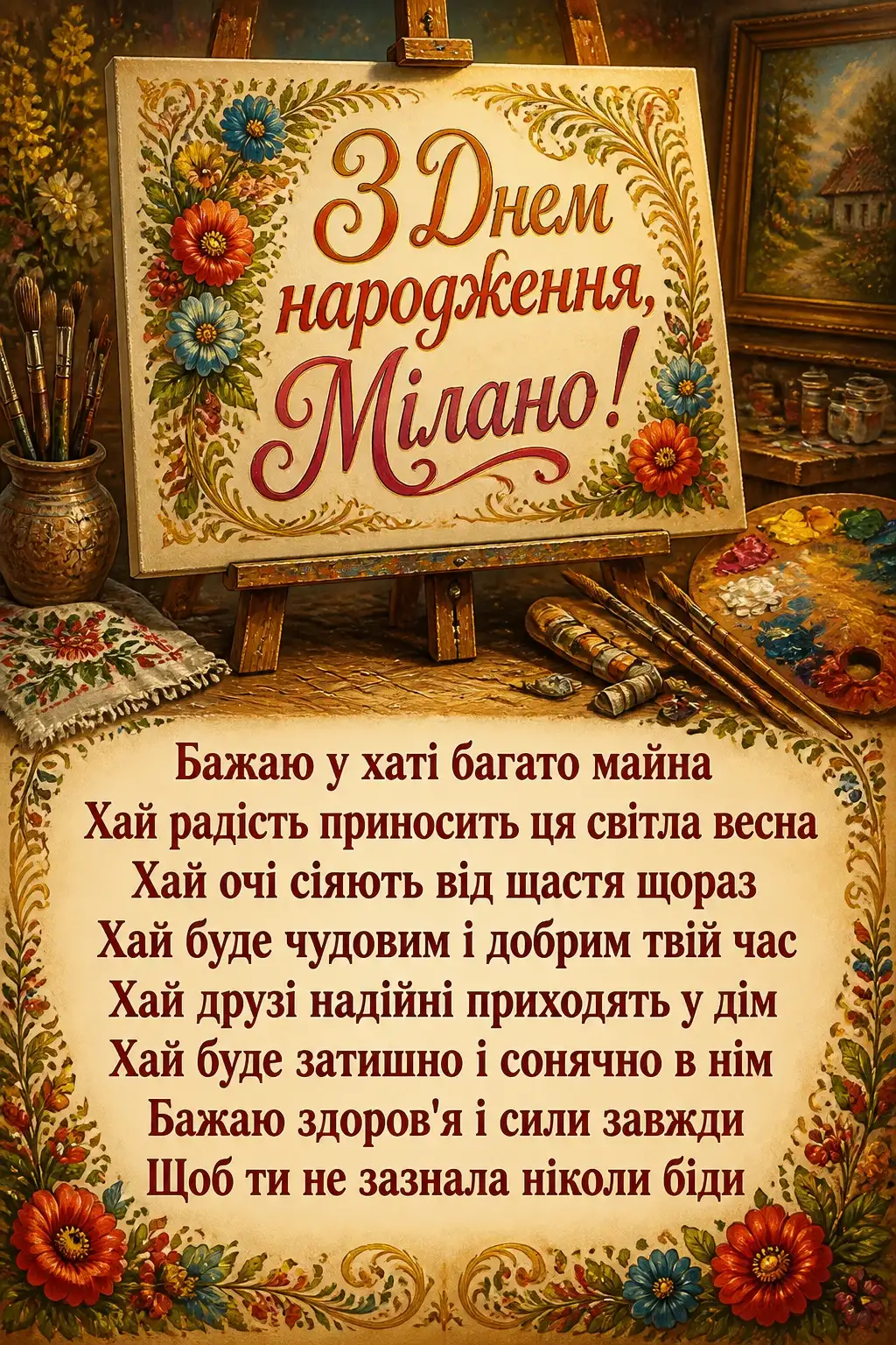 з днем народження мілана картинки