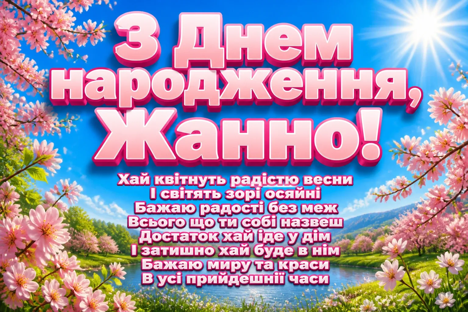жанна з днем народження картинки