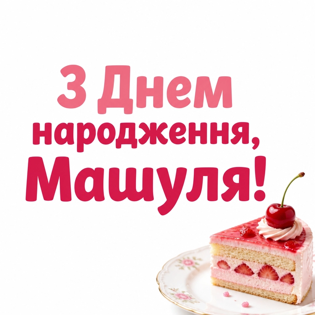 машуля з днем народження маша українською
