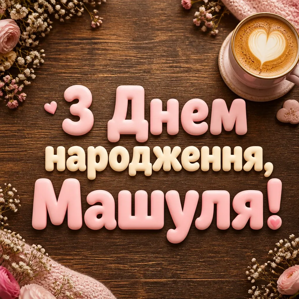 машуля з днем народження маша українською