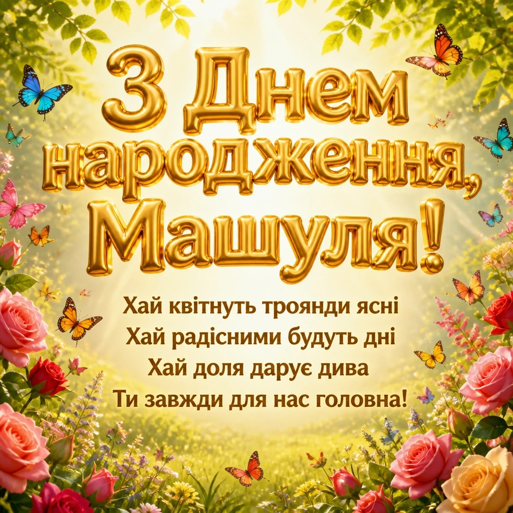 машуля з днем народження маша українською