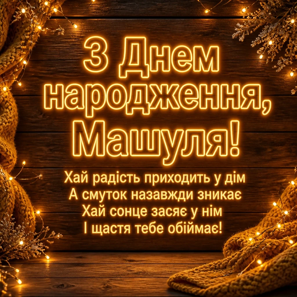 машуля з днем народження маша українською