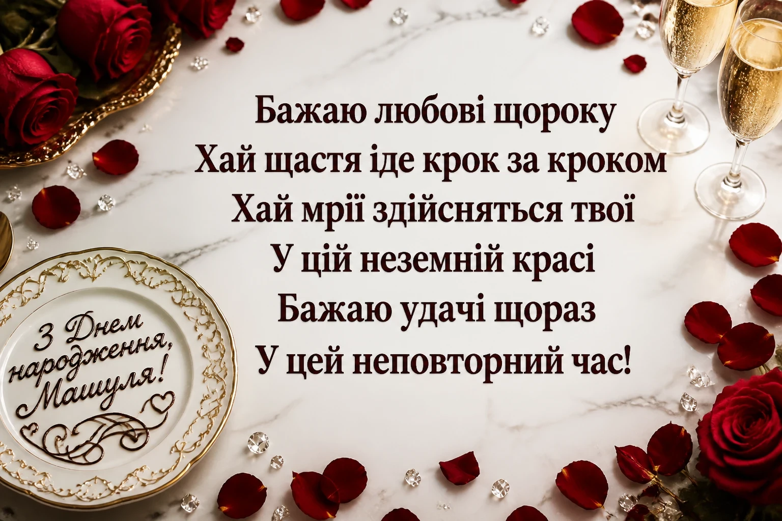 машуля з днем народження маша українською