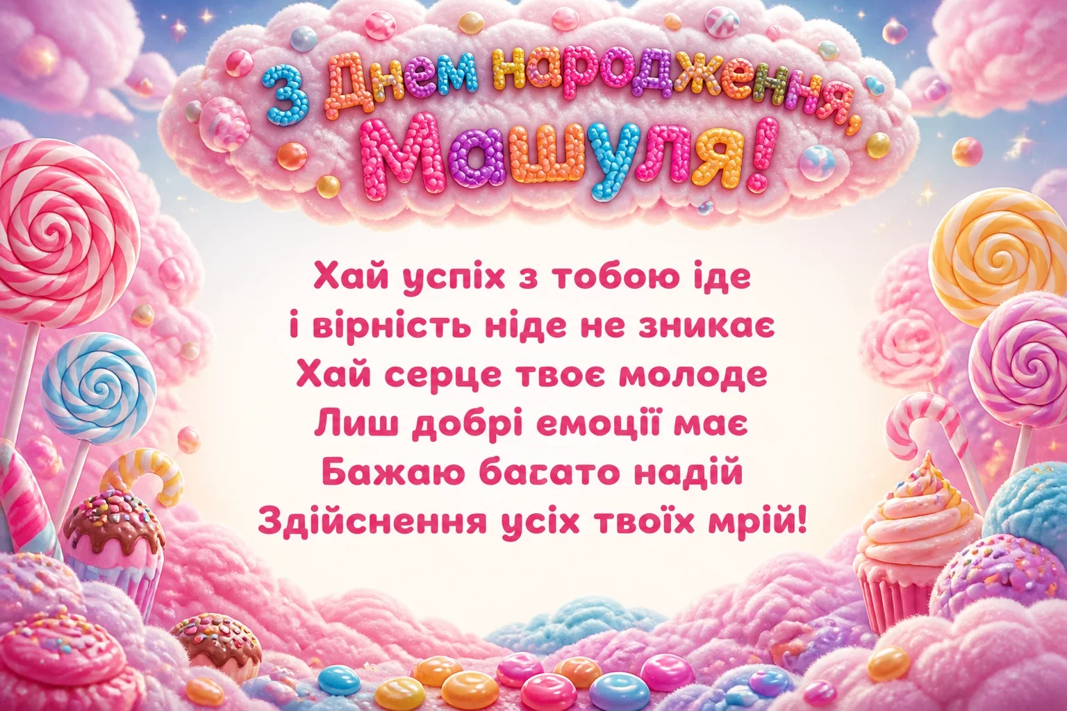 машуля з днем народження маша українською