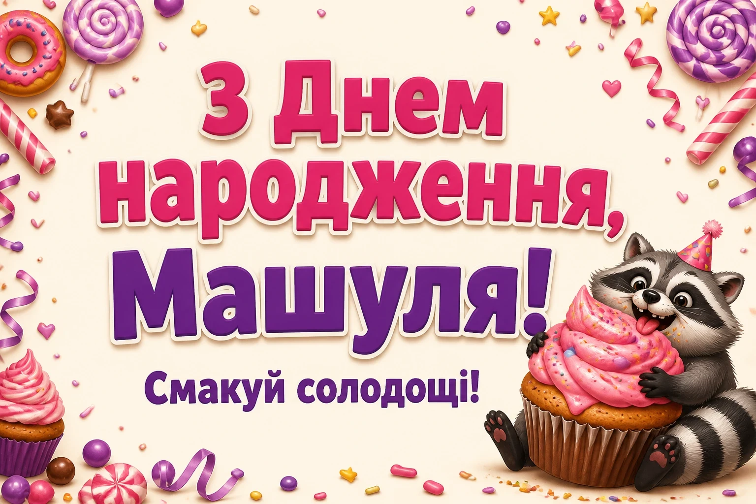 машуля з днем народження маша українською