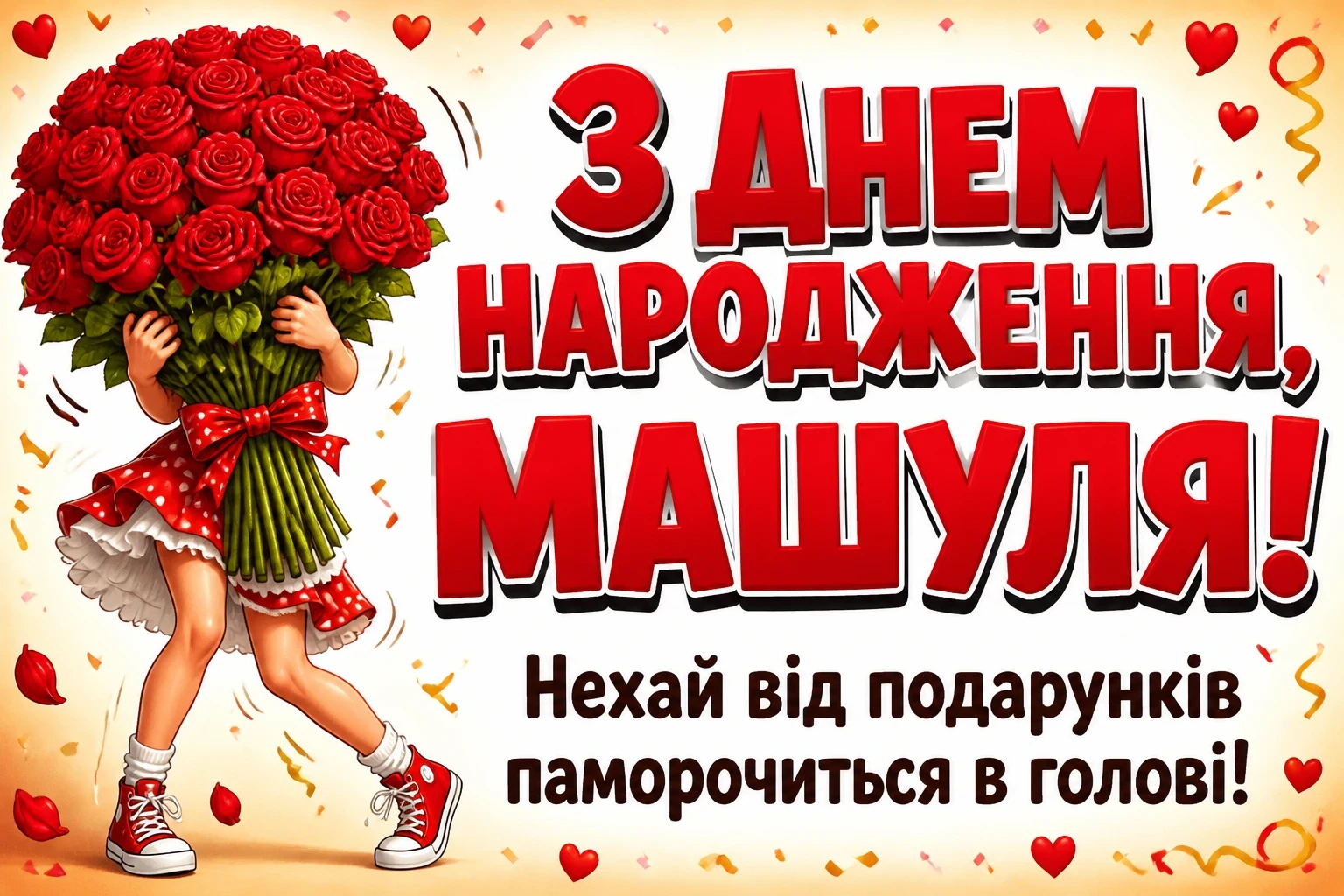 машуля з днем народження маша українською
