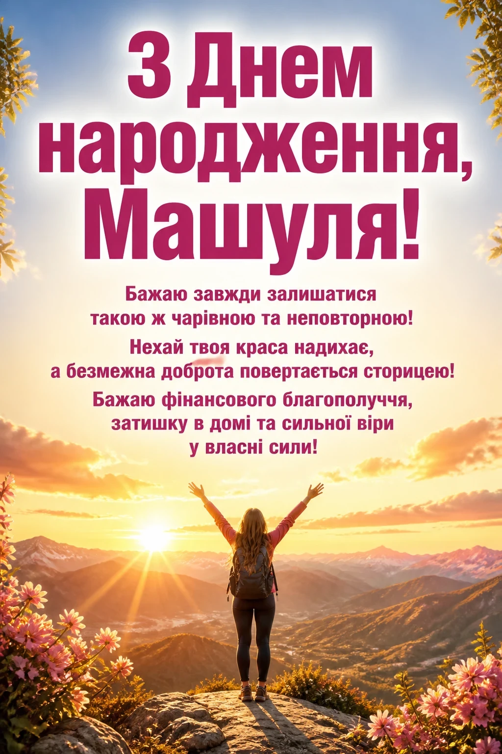 машуля з днем народження маша українською
