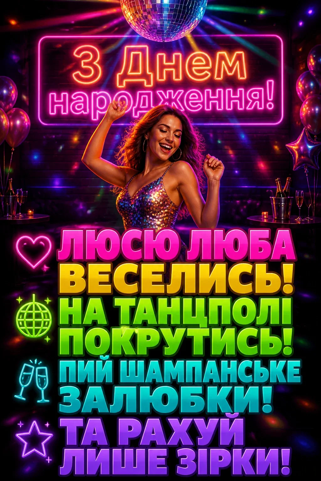 з днем народження люся